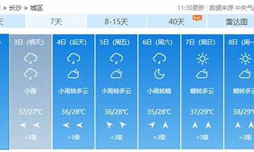 湖南长沙市的天气预报7天_长沙地区天气预报7天